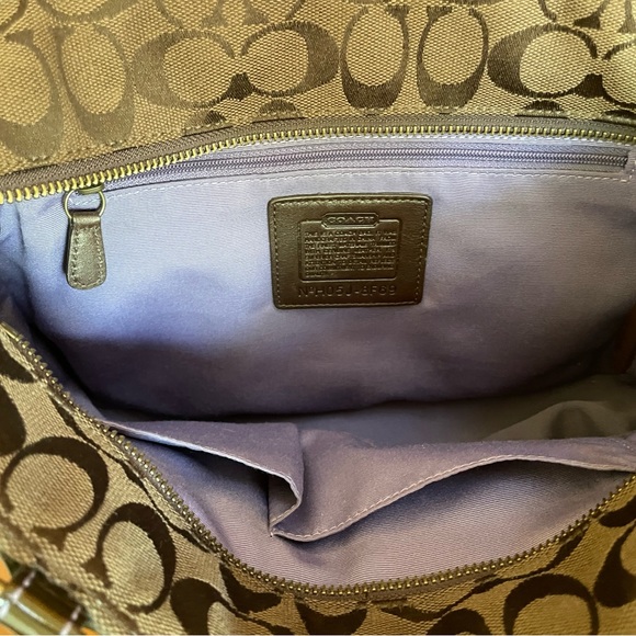 Vintage COACH # HO5J-8F69 Patchwork Tote Shoulder Bag Satchel Handbag - Picture 2 of 5